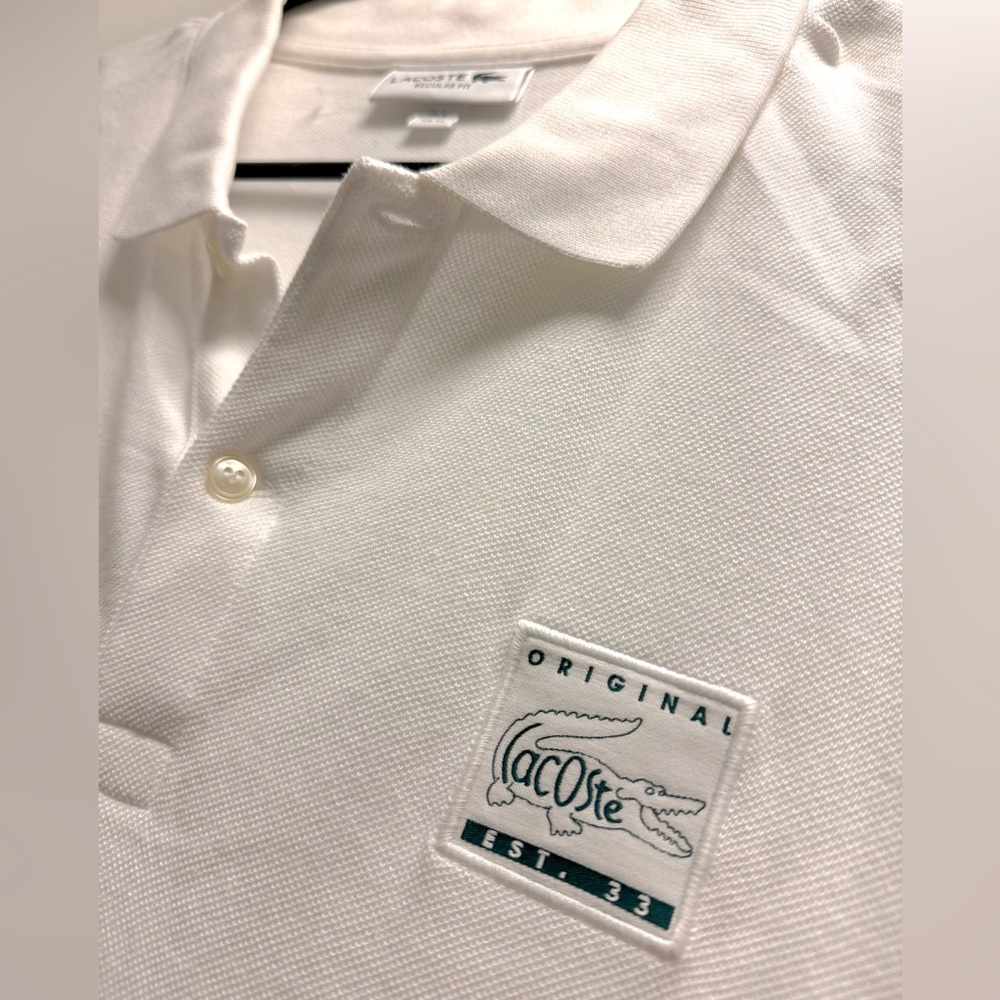 *SOLD* - Men’s Lacoste Original Polo Shirt | Regular Fit XL | White